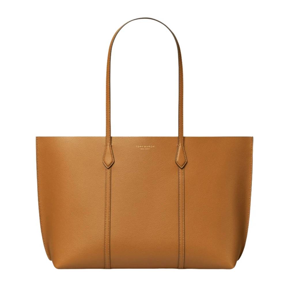 Tory Burch Brun Læder Skuldertaske Perry - Tasker - Dame - Brun - ONE SIZE - Uld