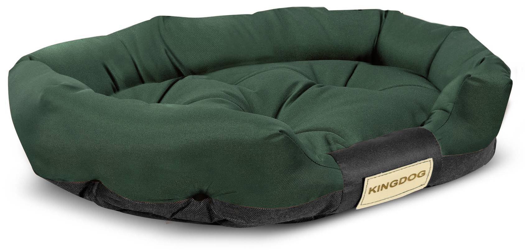 KINGDOG hundsäng, oval, vattentät, slitstark, storlekar M-XXL Olika färger 75x50 cm