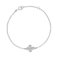 Lund Copenhagen lille Dagmar Kors armbånd sølv - 9011183
