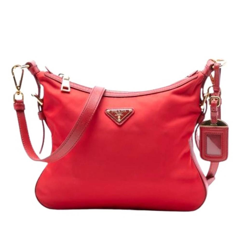 Prada Vintage Pre-owned nylon prada-tasker - Vintage - Dame - Rød - ONE SIZE - Nylon