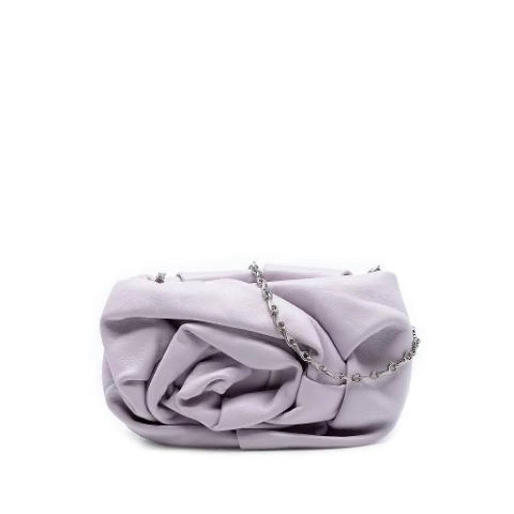 Burberry Vintage Pre-owned Laeder skuldertasker - Vintage - Dame - Lilla - ONE SIZE - Uld