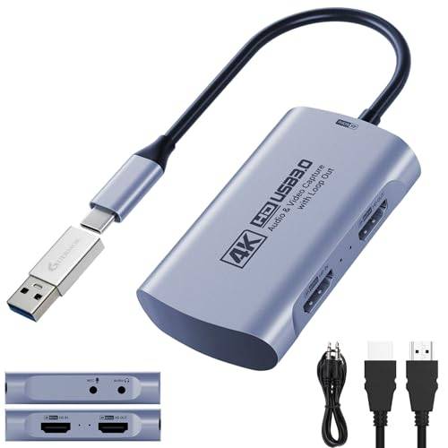 Guermok, HDMI-inspelningskort, 4K60FPS/2K120FPS, USB3.0, silver, streaming