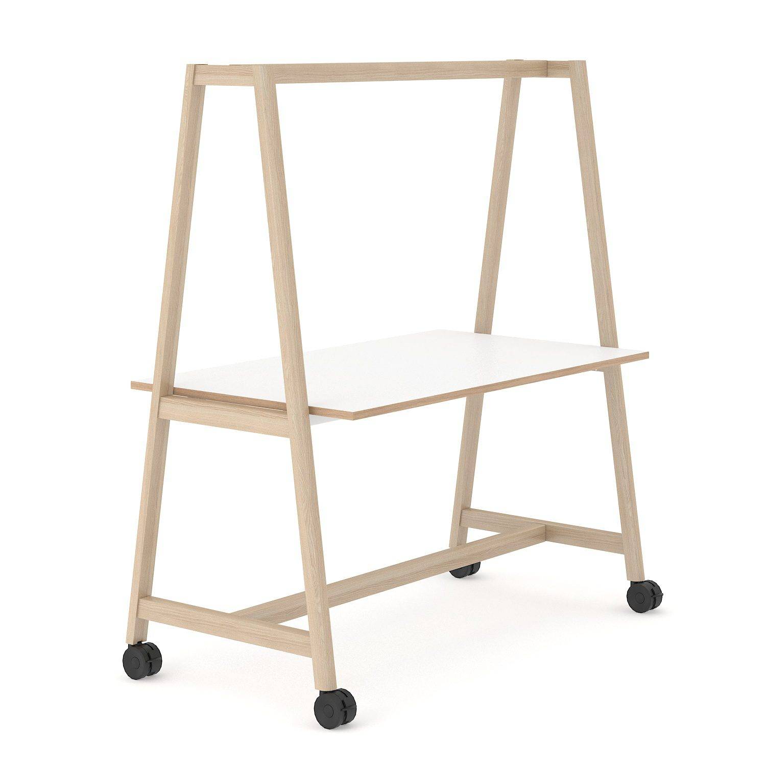 Nova Wood Multipurpose, massivt asketræ - 172,3 x 90 x 189,5 cm Hvid/Eg Melamin Hvid Sortbejdset Ask.