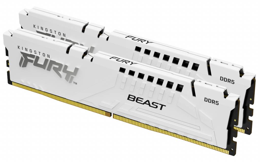 Kingston Technology FURY Beast 64GB 6000MT/s DDR5 CL30 DIMM (Sæt med 2) White EXPO