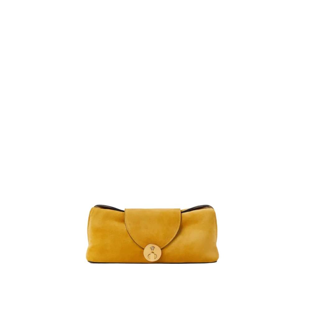 Versace Vivian Suede Clutch - Tasker - Dame - Gul - ONE SIZE - Suede