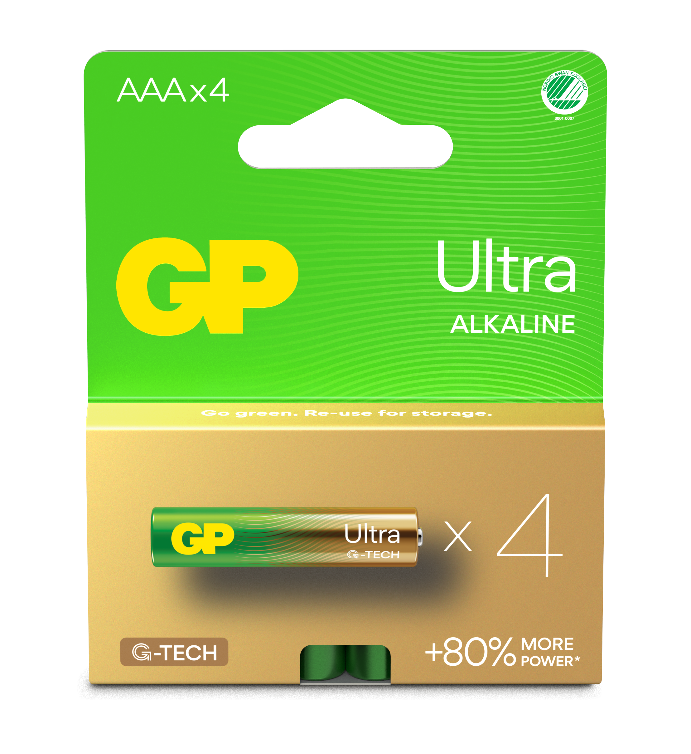 GP Batteries Ultra Alkaline AAA-batteri 24AU/LR03 (4-pack)