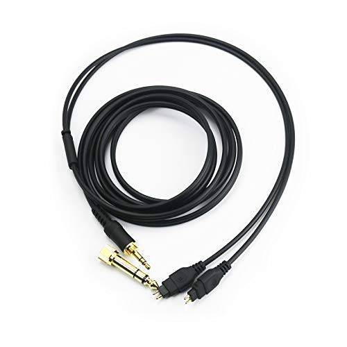 Ersättningsljudkabel kompatibel med Sennheiser HD650, HD600, HD580, HD660S, HD58X, HD565, HD545, HD535, HD525, HD265, Massdrop HD6XX, ersättningskabel för ljud, 1,5 m