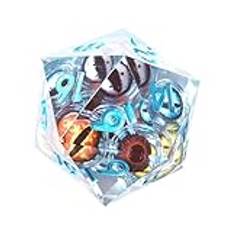 Game Dice, Color Dice | Polyedriska ögontärningar,Polyedriska flytande ögonglobstärningar, Edge Dice, Dragon Eyeball tärningar för rollspel