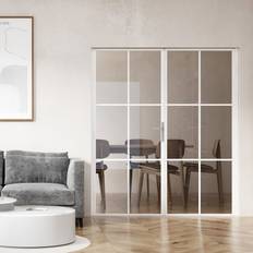 Industrivägg Nooli Handtag dörr+dörr B140 cm x H205 cm Vit (1400 mm)