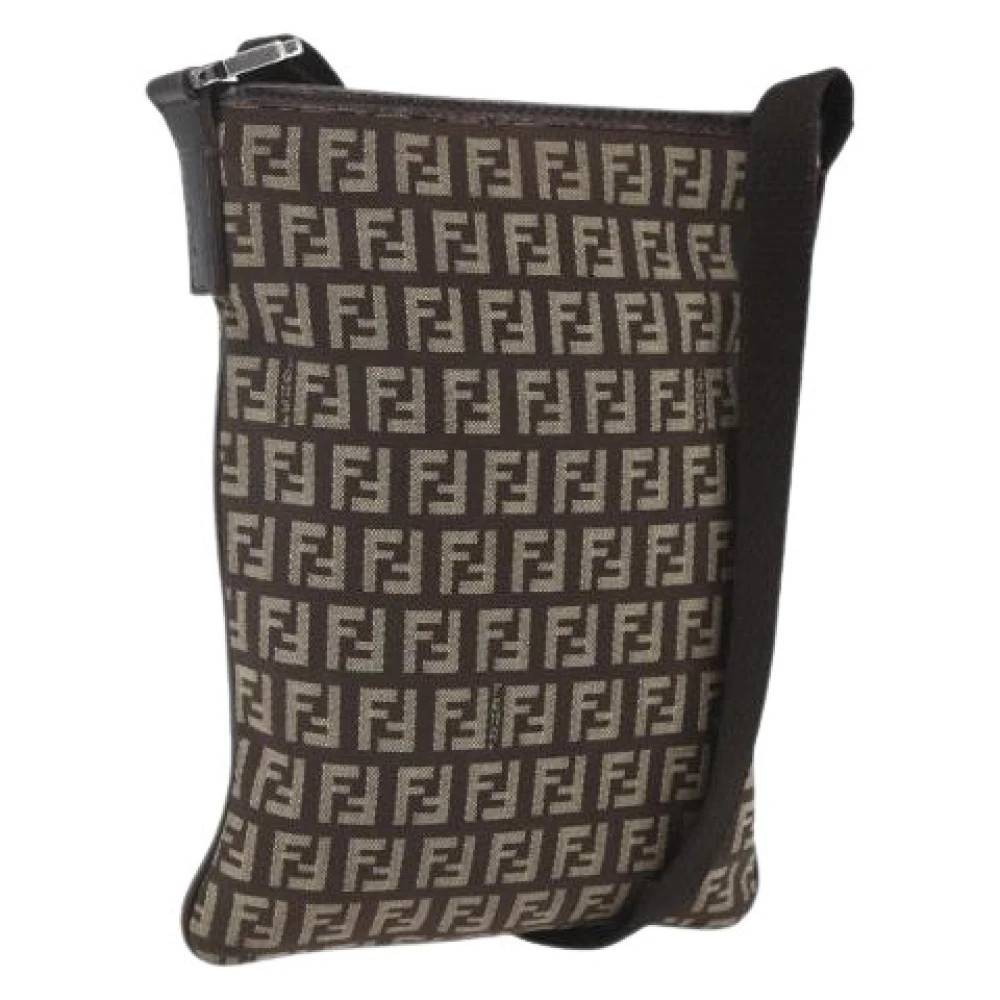 Fendi Vintage Pre-owned Canvas Cross Body Bag - Vintage - Dame - Brun - ONE SIZE - Tyl