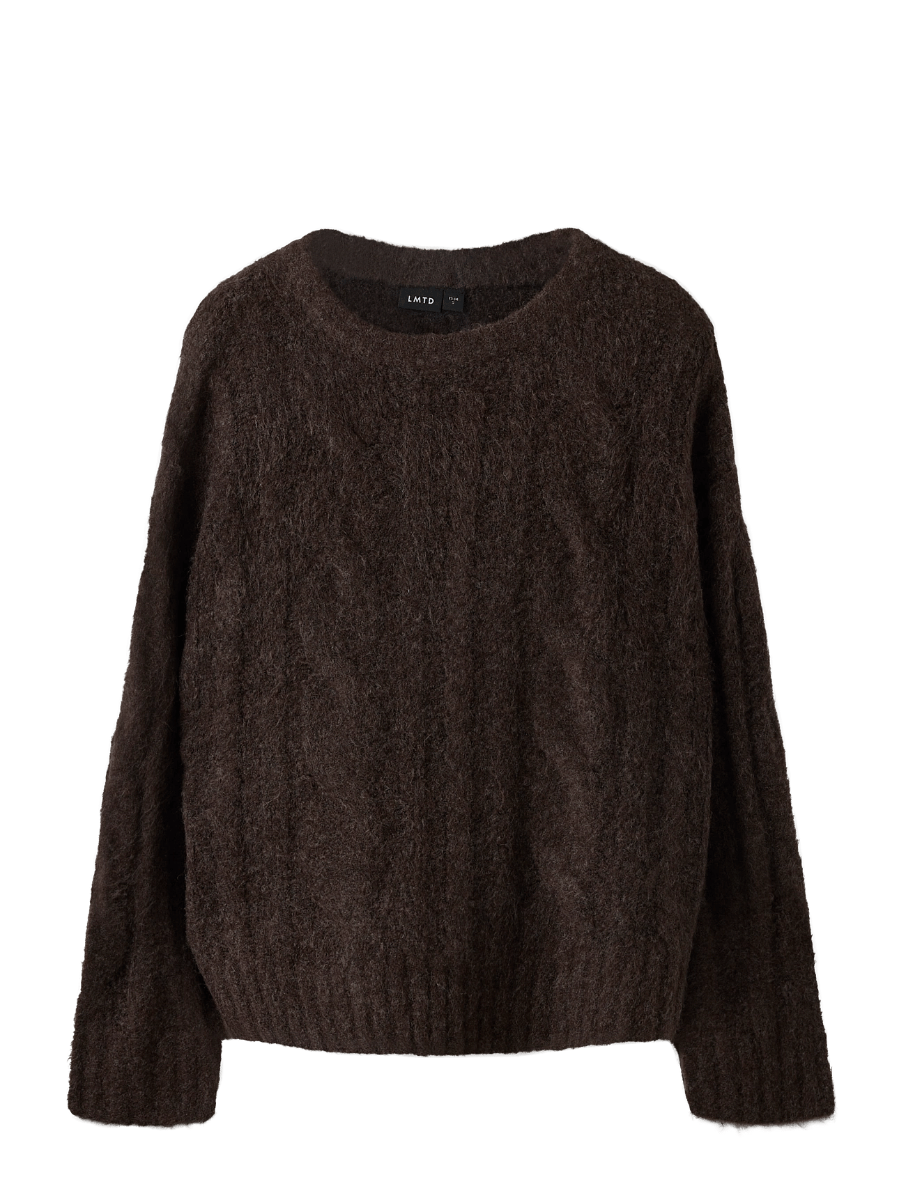 LMTD Nlfkleavecable Ls Short Knit Noos - Brown - 122-128