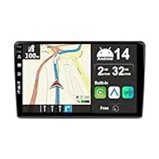 JOYX Android 14 IPS Bilradio Passar för FIAT Ducato/Citroen Jumper/Peugeot Boxer – Inbyggd Carplay Android Auto – Gratis kamera – 2G+32G – 9 Tum 2 Din – DSP DAB Rattkontroll WiFi fast-båt 4G Bluetooth