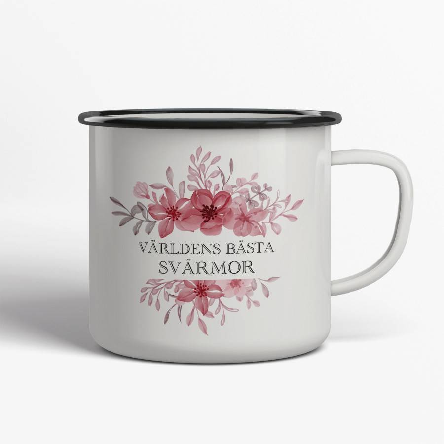 Världens Bästa Svärmor Emaljmugg