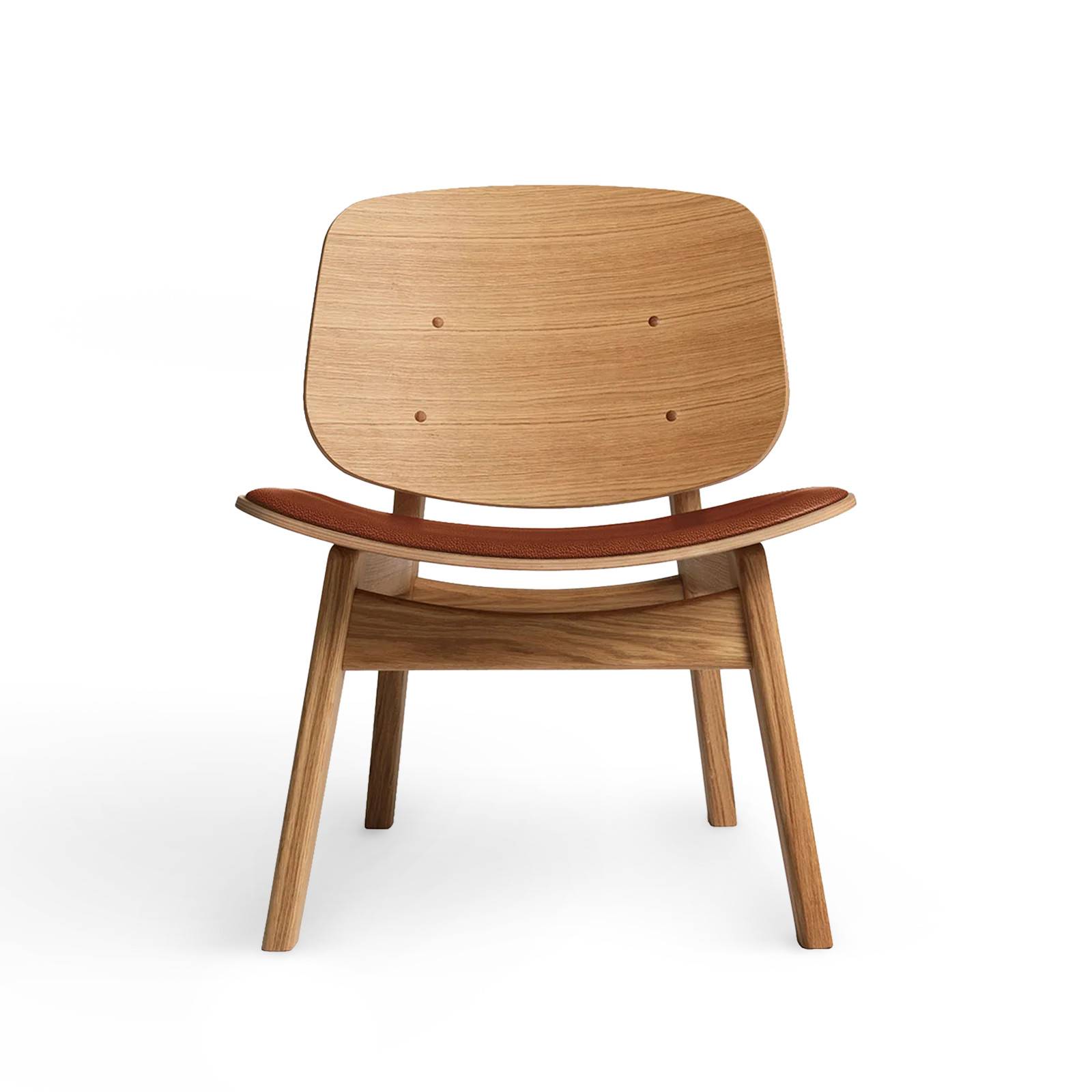 RO COLLECTION - Pandora Loungestol, Eg/Standard Læder Calvados