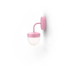 Noon Pan vägglampa frostad 10 cm Rosa