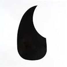Akustisk gitarr självhäftande pickguard vänster hand Extra stor droppform Professionell Akustisk Gitarr Valskydd(Black)