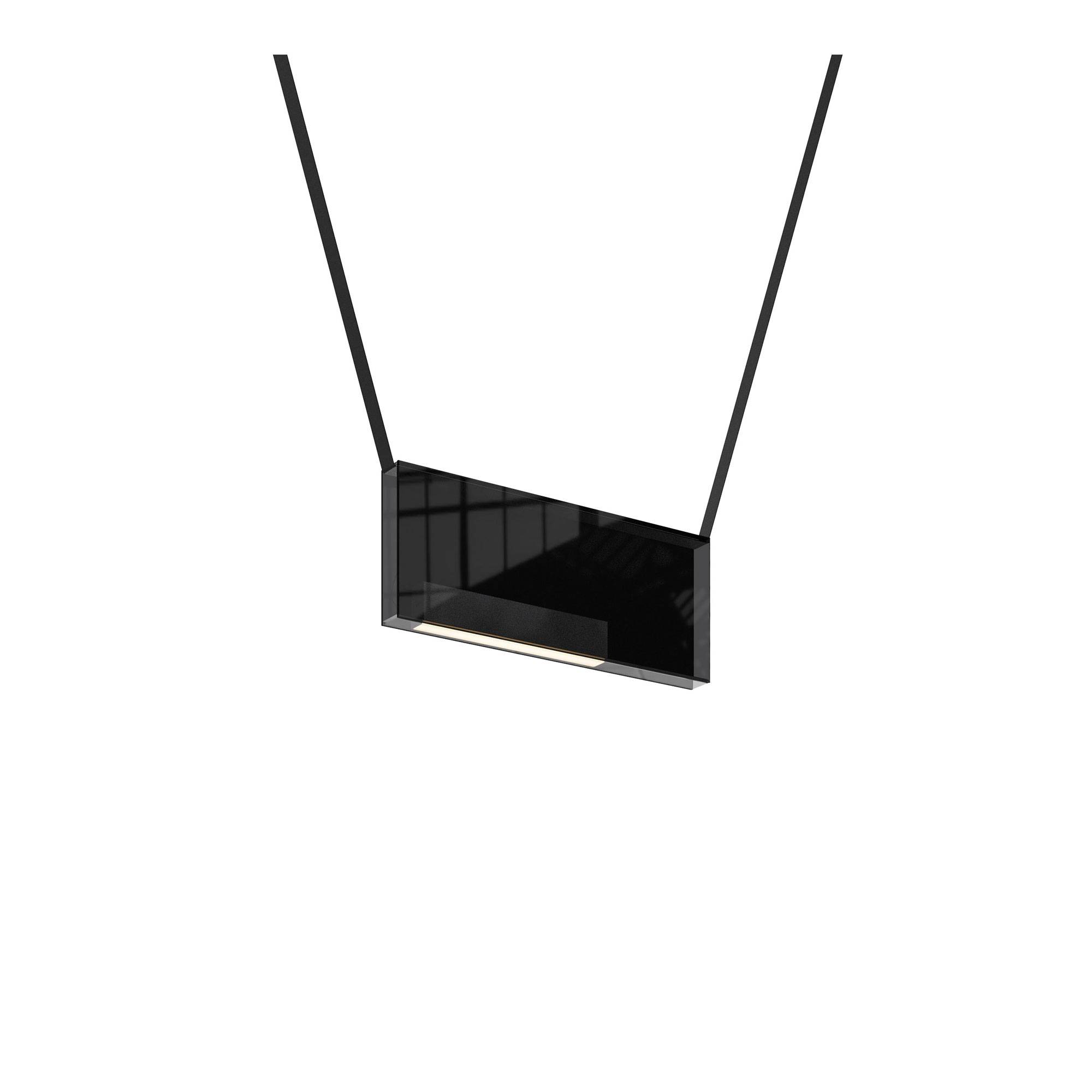 Lambert & Fils - Sainte 05, Glass Body Side A B, Black, Black Canopy, Nylon Ribbon Black - Pendellampor - Rachel Bussin - Svart
