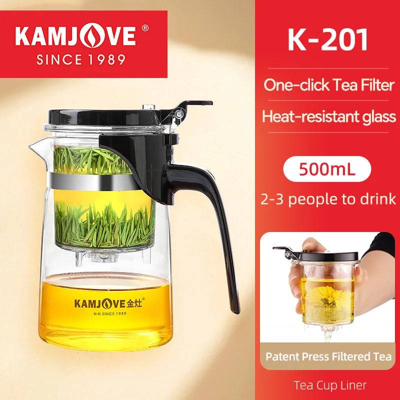 Tea Set Teapot Infuser One-click filtering Tea Separation Kettle - K-201 (500ml) / CHINA