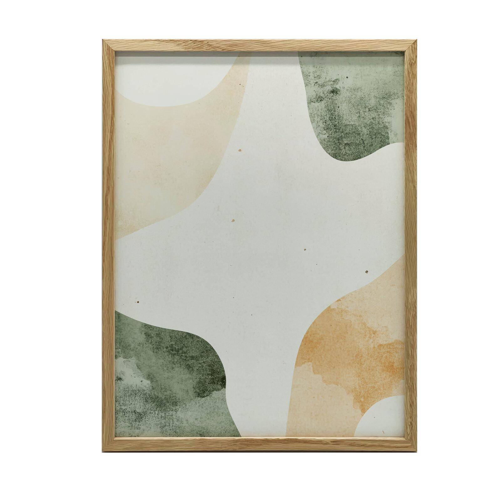 Abstrakt Våg av Färger Abstrakt Våg av Färger, 30X40 Cm, Guld Aluminiumram, Matt Papper 230 Gsm 36