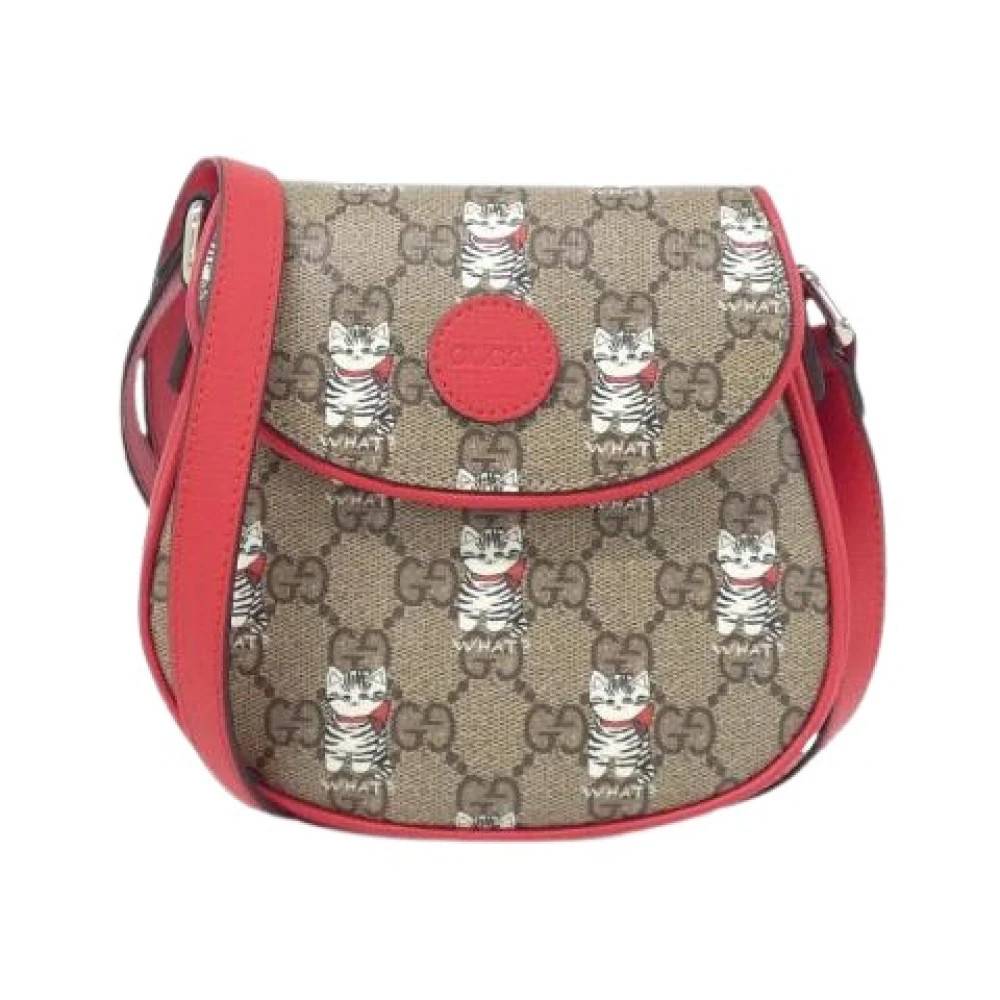 Gucci Vintage Pre-owned GG Supreme Canvas Skuldertaske - Vintage - Herre - Beige - ONE SIZE - Uld