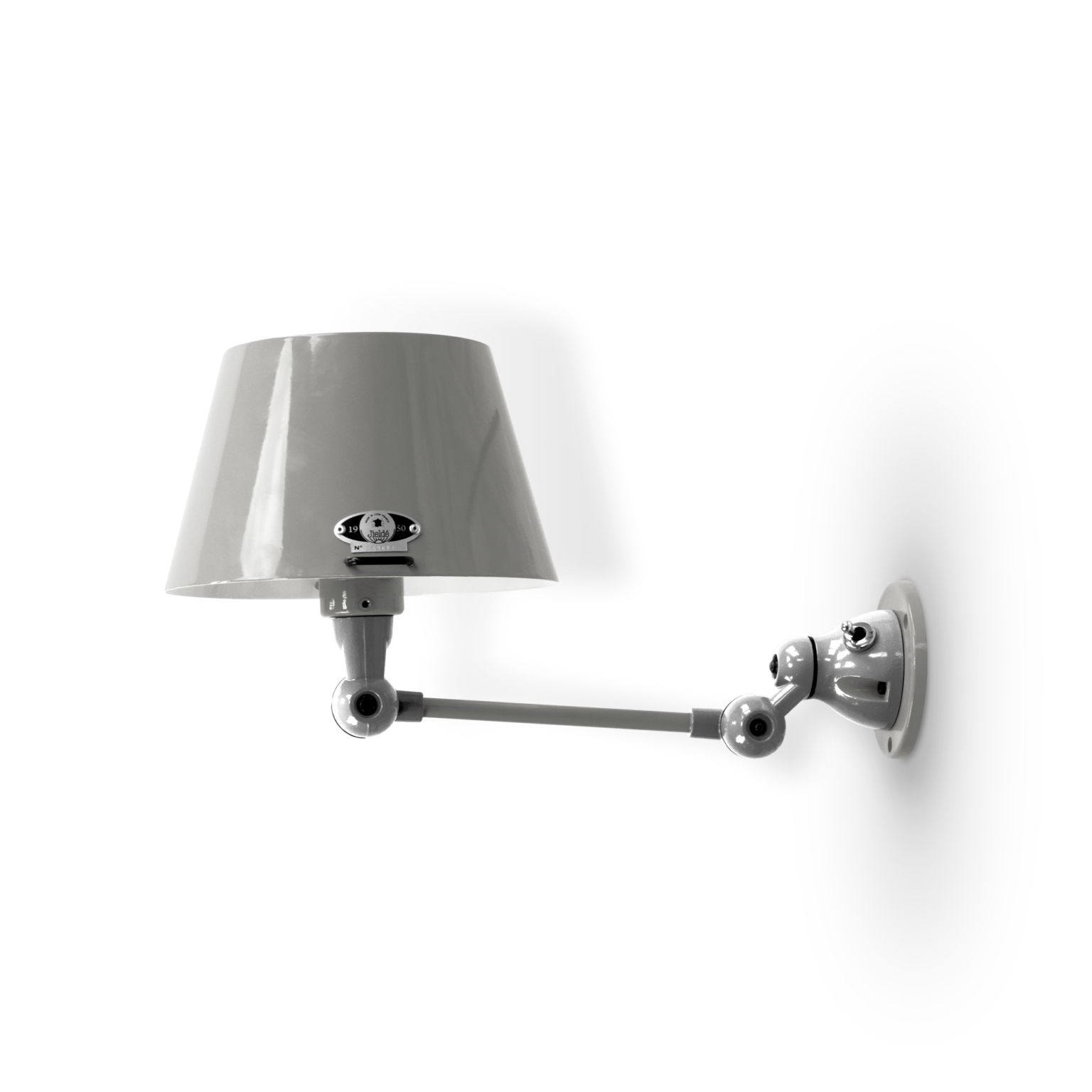 Aicler AID701 væglampe fra Jieldé - Mouse grey / Poleret/blank