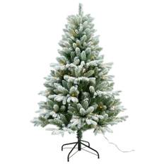 Kunstigt juletræ m/sne og 150 LED-lys, 150 cm