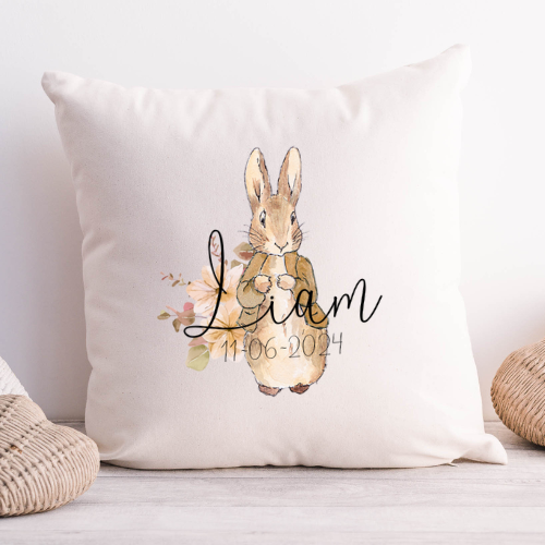 Pude med navn - Peter Kanin (Beige)