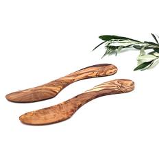 Set 2 st Smörkniv olivträ, 18  cm