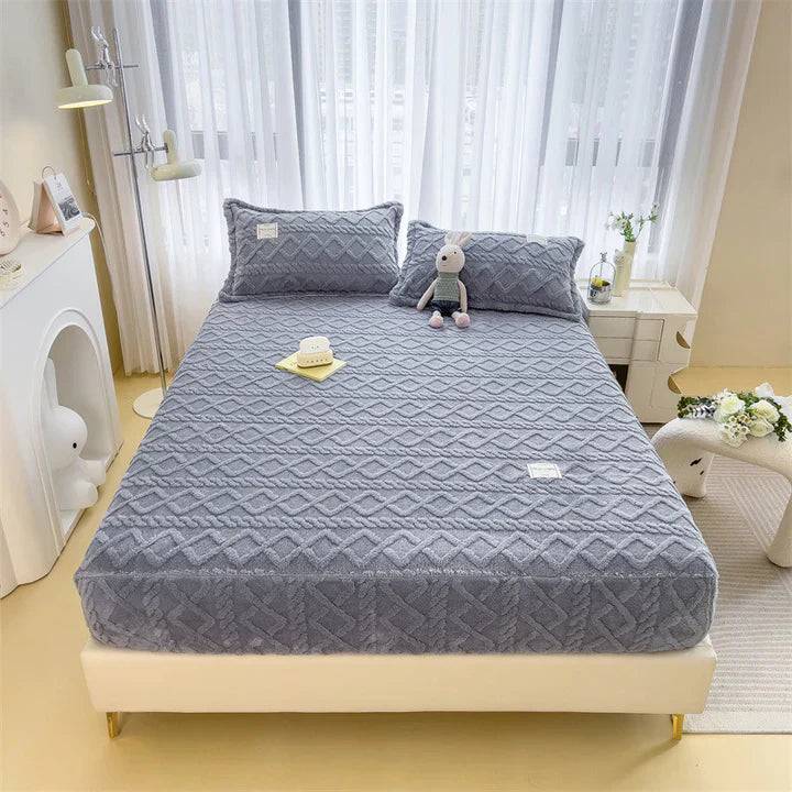 LuxeLoom Duvet - Lyxigt Fleece Duvet för Ultimat Värme och Komfort - Grå / Ingen / 180x200