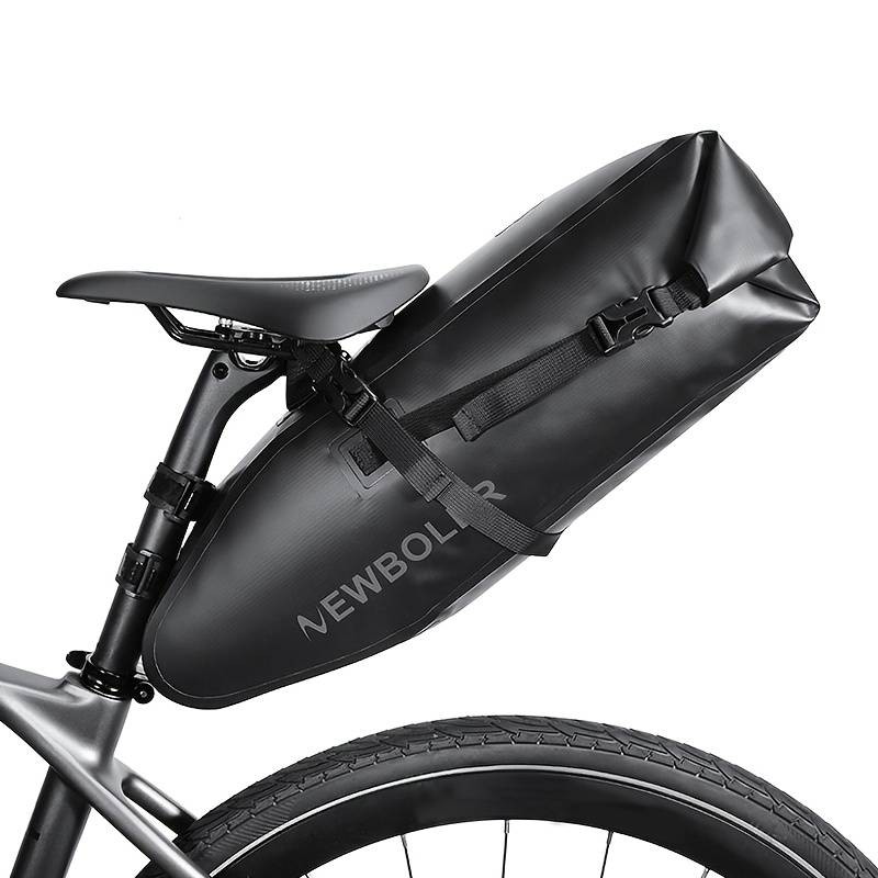 TEMU 13l Pvc Large Capacity Bike Bag, Foldable Mountain And Road Bike Rear Bag, Easy To Clean, Ideal For Long Distance Cycling