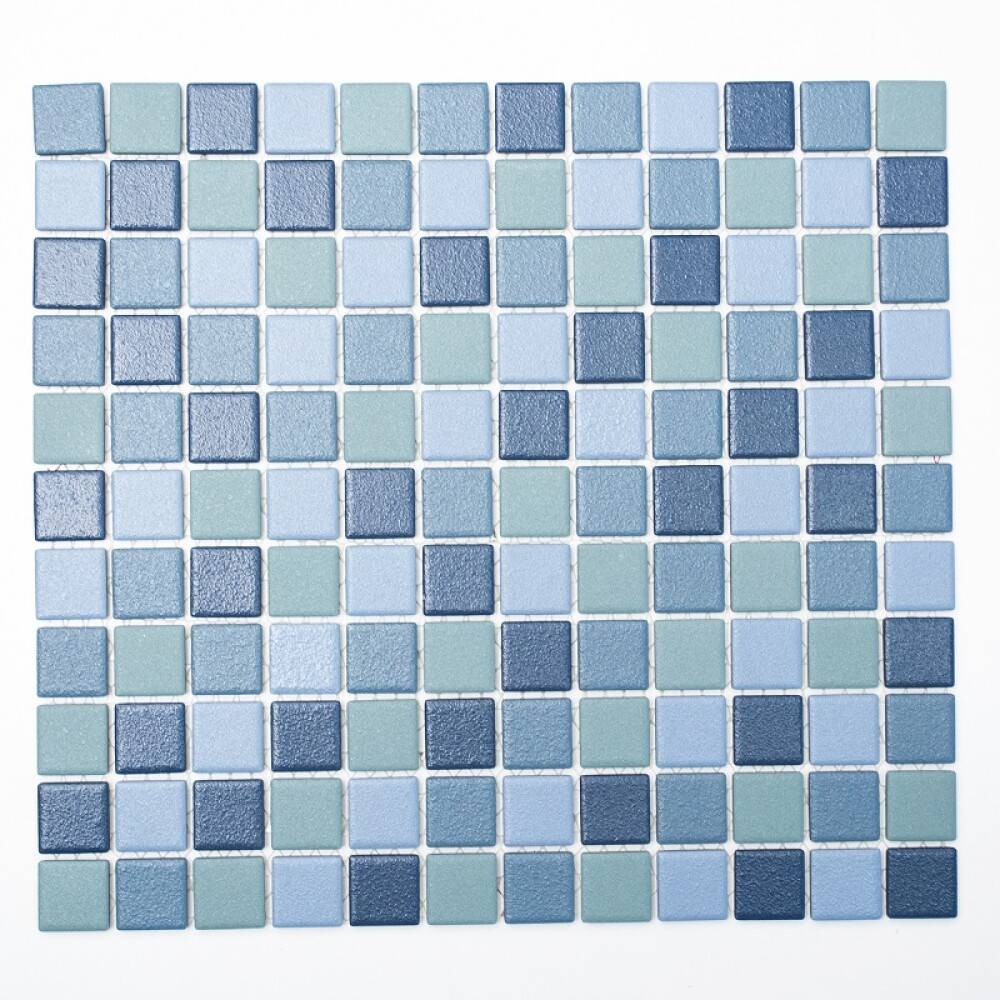 Mosaik Square antislip mix blå keramik 33x30,2 cm