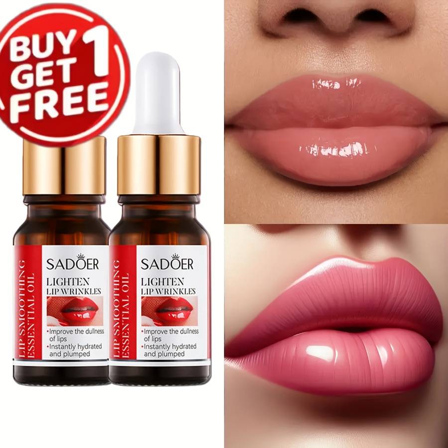 2-pack Lip Plumping Serum Oil, Hyaluronic Acid Moisturizing Sexy Lip Gloss, Lip Lines And Plumps The Lips
