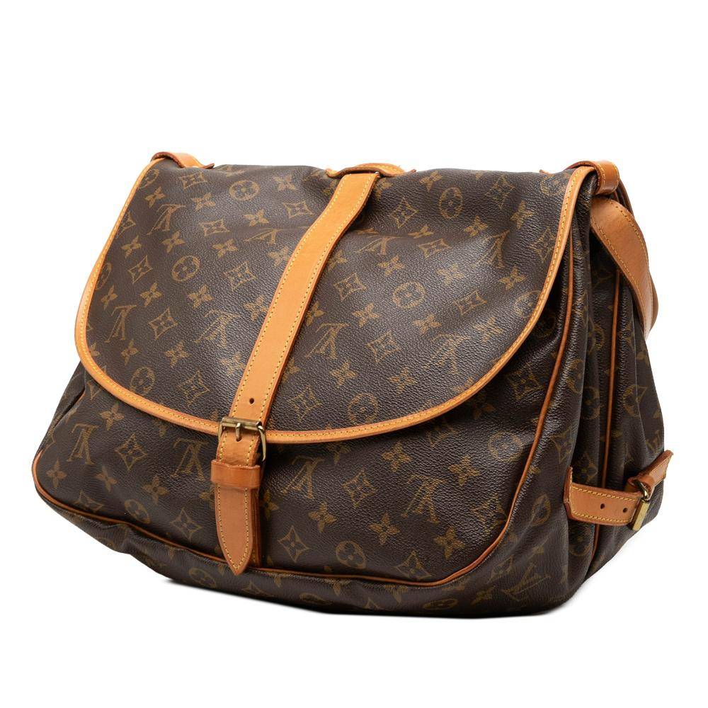 Louis Vuitton Vintage Saumur Stl. - Axelremsväskor Från Magasin - Brown (L 28.50cm x W 35cm x D 26cm)