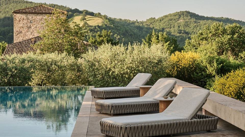 Tosca lounger - 89 wengé/89 wengé / Cat. D natté nature grey