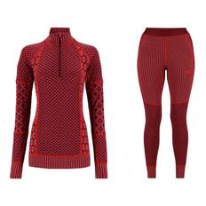 Kari Traa Smekker Half Zip Skiundertøj Sæt Dame - Rouge Red, S / S