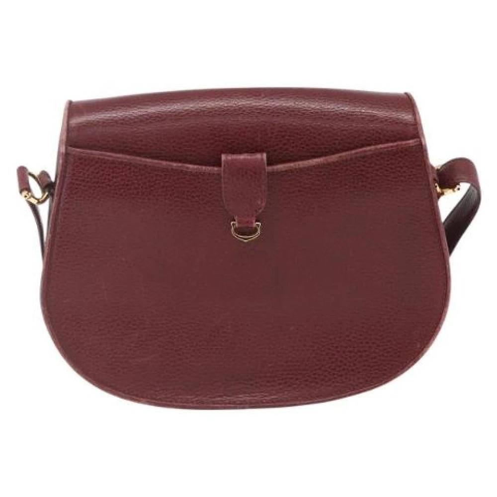 Cartier Vintage Pre-owned Leather Cross Body Bag - Vintage - Dame - Rød - ONE SIZE - Uld
