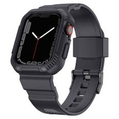 Apple Watch Series 8/7/6/SE/5/4/3/2/1 - 41/40/38 mm - Gummiskal & rem - Mörkgrå