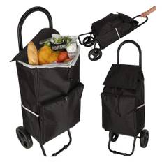 Vagn shoppingväska på hjul 100cm grå