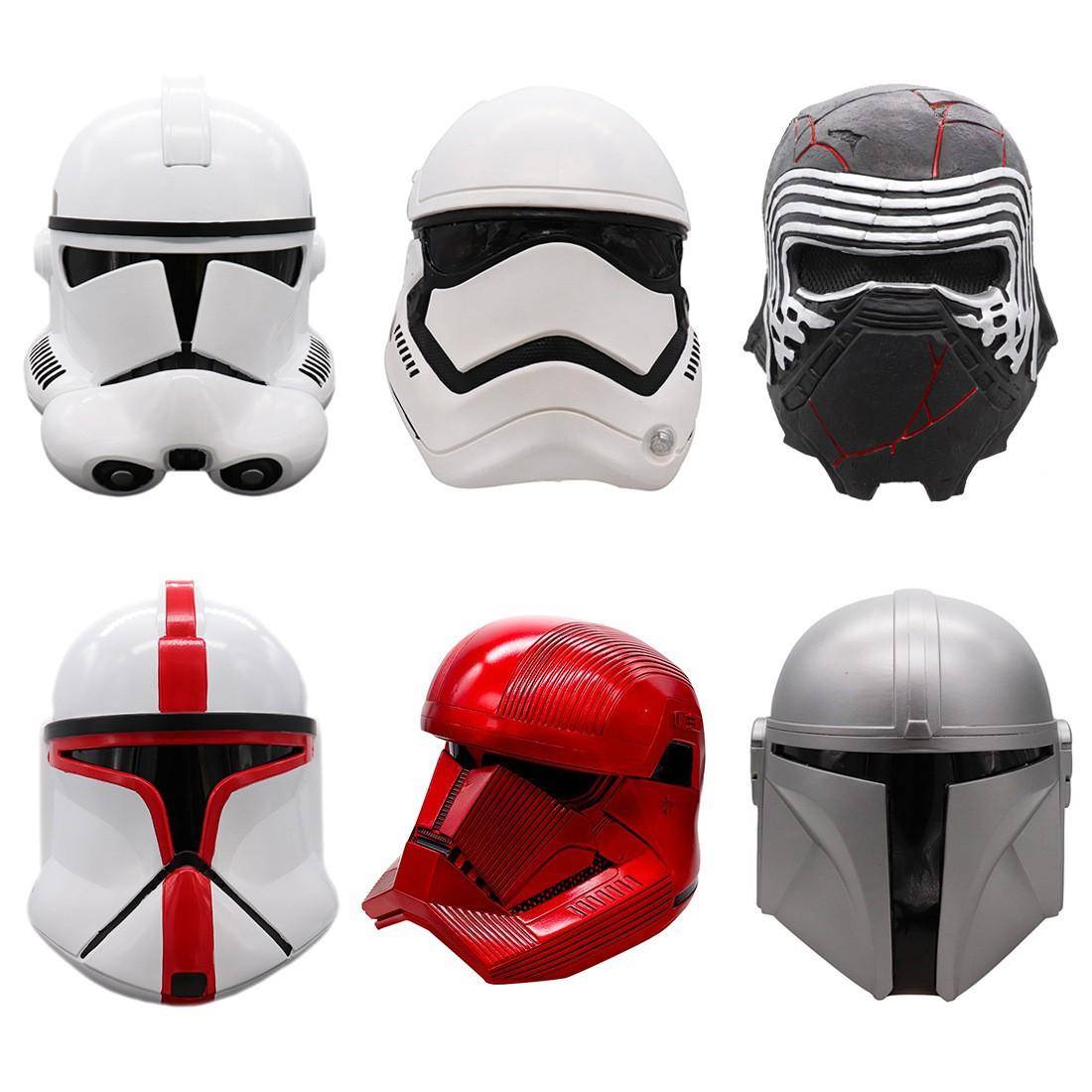 Stormtrooper Darth Vader Mask Mandalorian Star Wars Huvudbonad Halloween Rekvisita Vuxen Barn Cosplay Hjälm cm gray