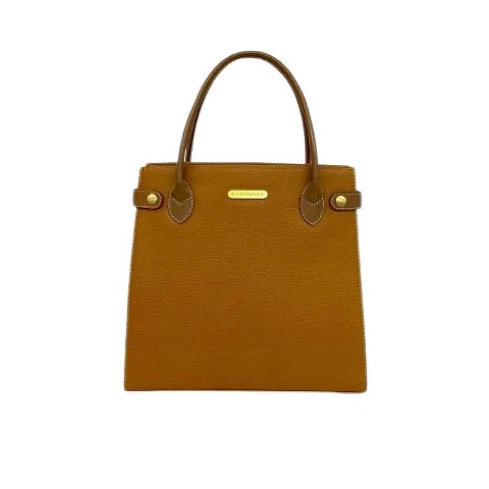 Burberry Vintage Pre-owned Læderhåndtaske - Vintage - Dame - Brun - ONE SIZE - Læder