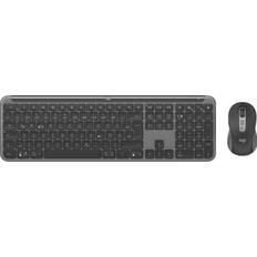 Logitech MK950 Signature Slim tastatur Mus inkluderet Kontor RF trådløs + Bluetooth QWERTZ Tysk Grafit