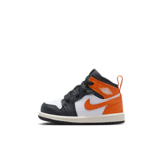 Jordan 1 Mid-sko til babyer/småbørn - Orange - 25