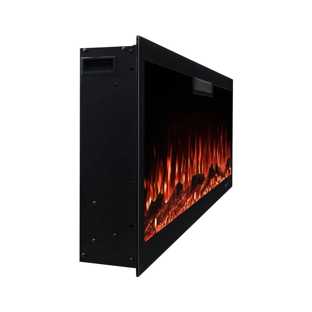Aflamo Elite 127 cm elektrisk pejs – indbygning, LED-flammer, app &amp; fjernbetjening, op til 1,5 kW varme
