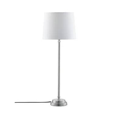 Kent Bordslampa med Vit skärm & Kromfärgad fot