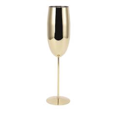 Metal Vinglas Rustfrit Stål Elegant Høj Hårdhed Bredt Anvendt Metal Vinglas til Fest Bryllup Banket, Guld - 260ml