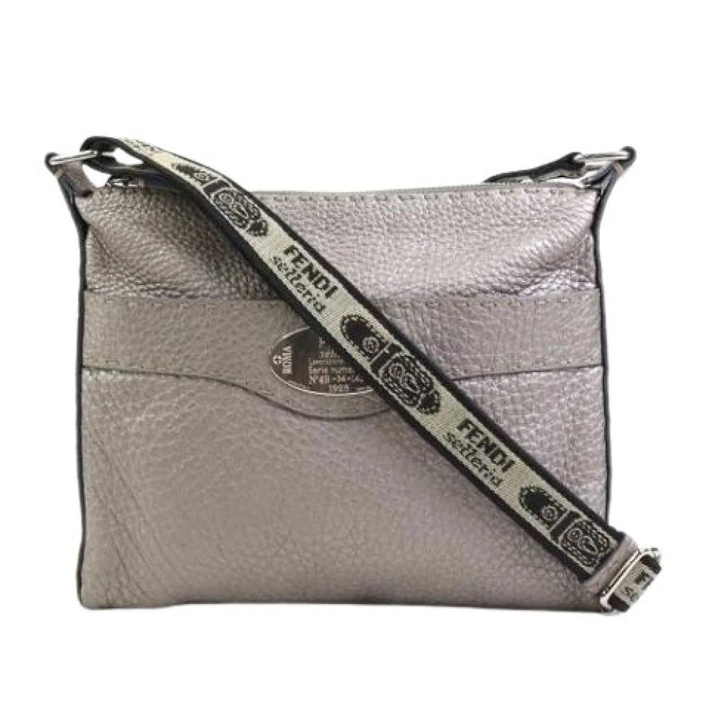 Fendi Vintage Pre-owned Vintage Canvas Cross Body Bag - Vintage - Dame - Grå - ONE SIZE - Tyl