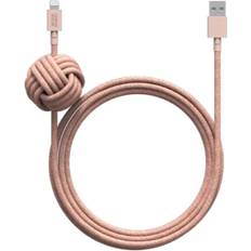 Native Union Night-kabel USB-A til Lightning - Lyserød