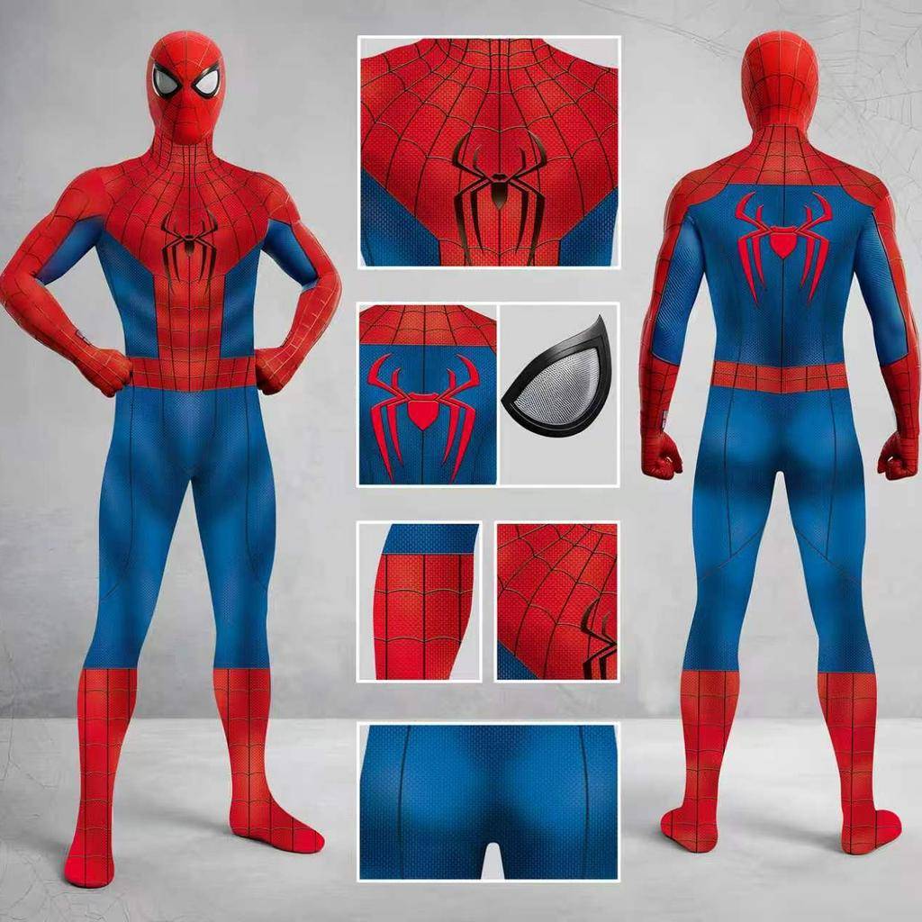 Ny Spider-Man Cosplay Bodysuit Kostym Halloween-outfit Barn Vuxna Spider-Man-dräkt mindre 100-110cm red