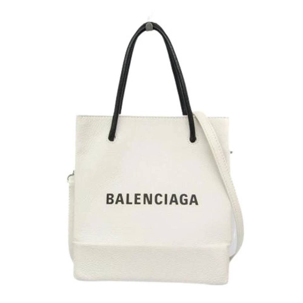 Balenciaga Vintage Pre-owned Everyday Shopping Tote XXS 528655 - Vintage - Dame - Hvid - ONE SIZE - Uld