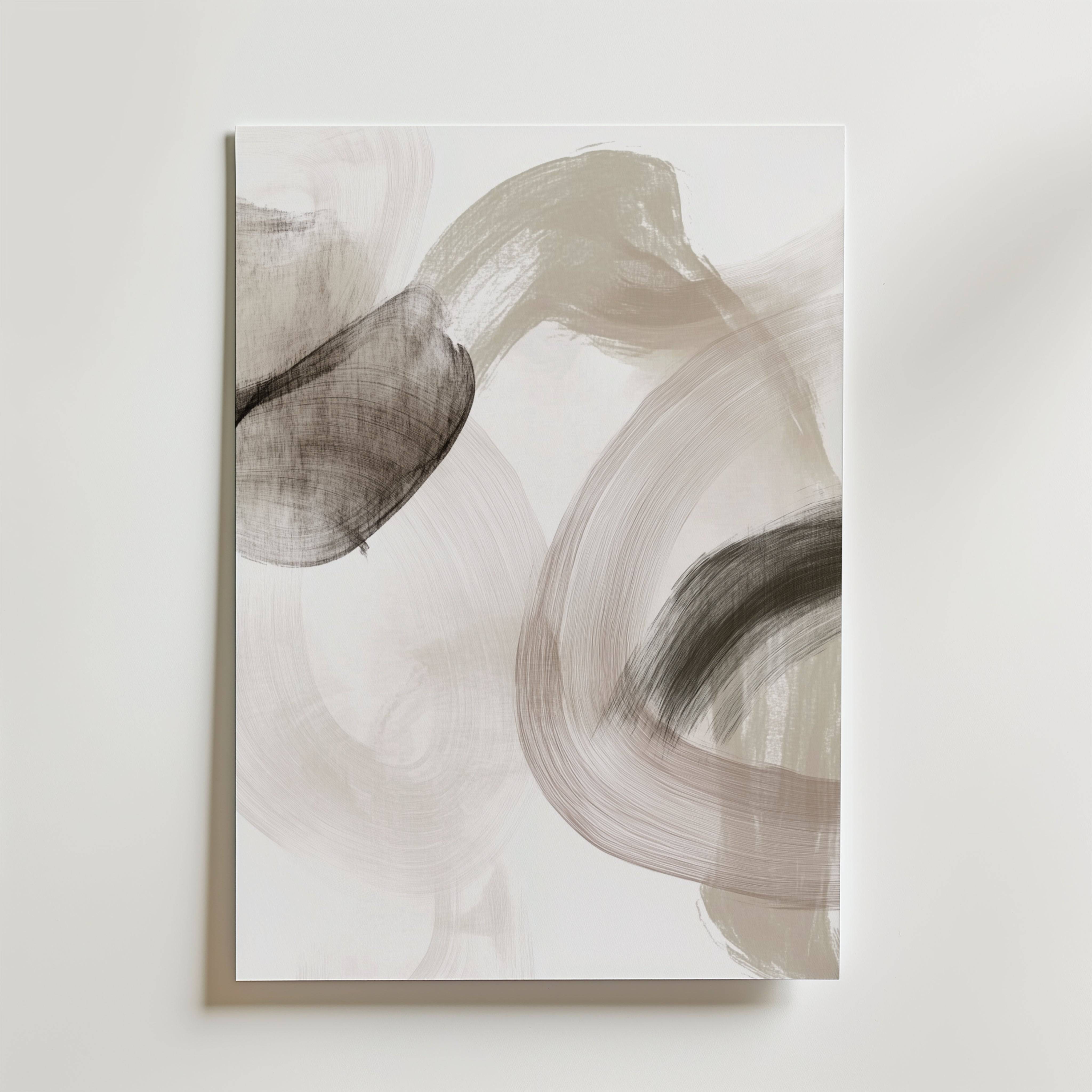 Neutral Strokes Poster - Premium Canvas 70x100 cm